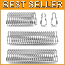 Galvanized Steel Carabiner Clips - 220LBS Capacity