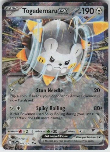 Togedemaru ex 149/217 Double Rare Ascended Heroes Near Mint