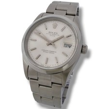 Rolex Oyster Perpetual Date 15200 34mm Factory Silver Dial Steel Auto Watch 1991