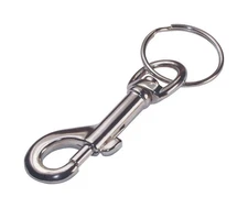 Hillman 701306 Metal Silver Clips/Snap Hooks Coined Edge Split Key Chain 6 L in.