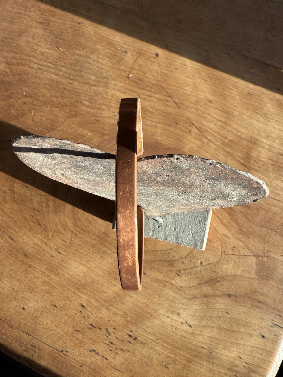 Copper Cuff Bracelet Vintage Solid Copper Moderni… - image 4