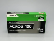 NEW FUJIFILM Neopan Acros 100 120 Film 5 pack  EXP 2019 Sealed B&W Professional