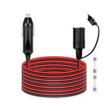 ALITOVE 12AWG Cigarette Lighter Extension Cord 12FT 30A 360W Max. Heavy Duty ...