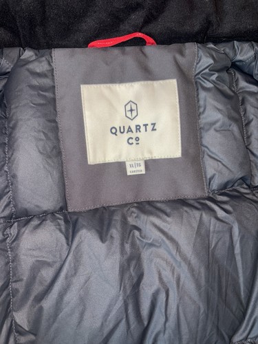 QUARTZ CO GENIA Luxury Hooded Duck Down Puffer Jacket Coat Parka Sz XL $1095 - Picture 4 of 24