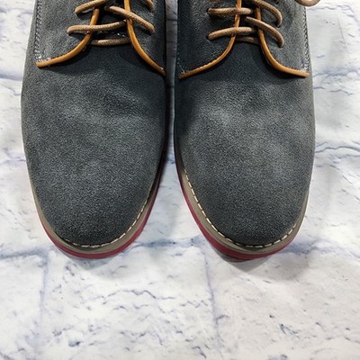 Calto MENS 7.5 Invisible Heel Height Increasing Shoes Gray Suede Dress 2.8\