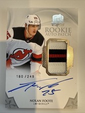 2020-21 UD The Cup Patch Autograph Rookie Nolan Foote Rookie Auto /249 New