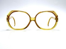 VTG Christian Dior Amber Yellow Clear Oval Glasses Germany 2035 80 52 14 125