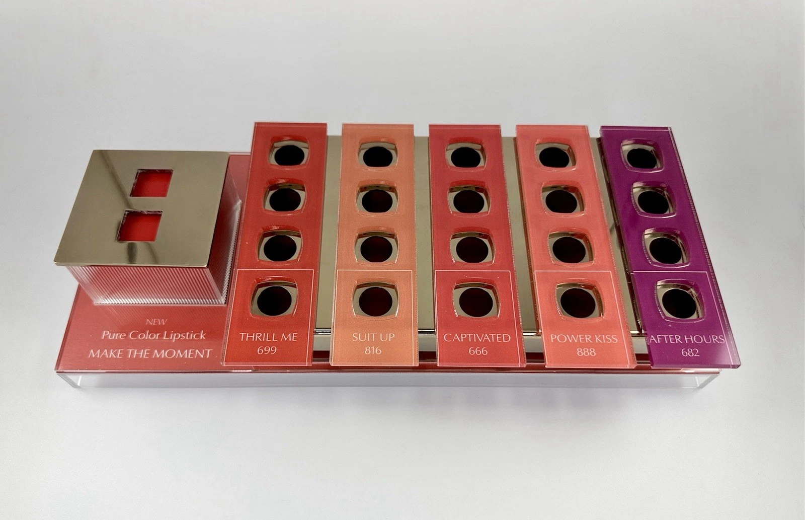 Countertop Estee Lauder Luxury Metallic Lipstick Organizer Display