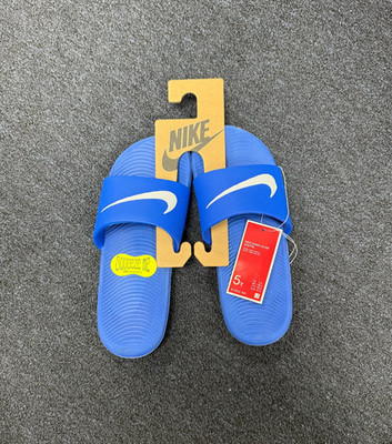 Nike Kid's Kawa Blue/White Slide Sandals (GS/PS) - Size 5Y NWOB 819352-400
