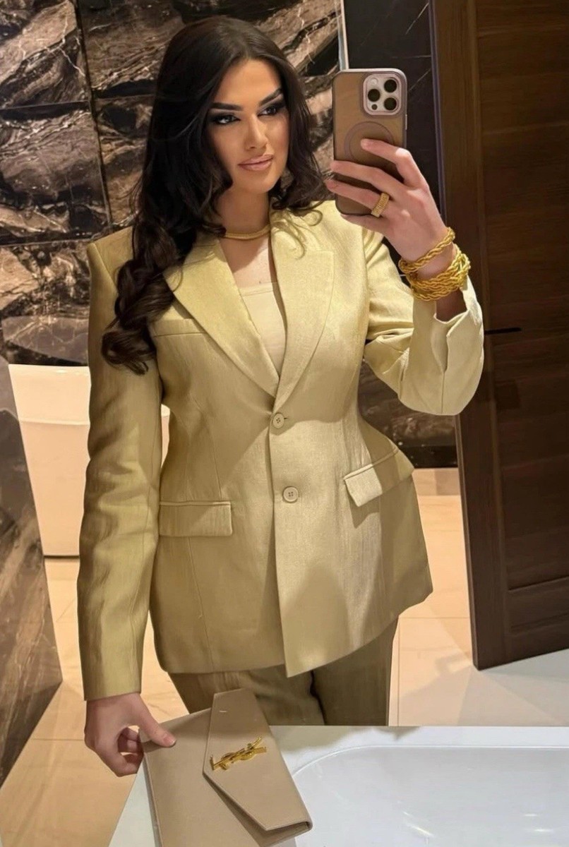 ZARA WOMAN NWT SS25 ZW COLLECTION OVERSIZE BLAZER GOLDEN JACKET