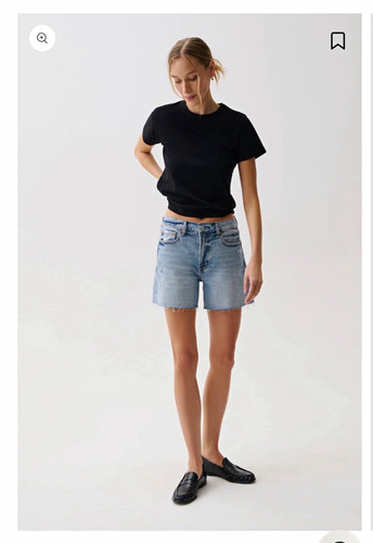 Pistola Kennedy Women’s Mid Rise Relaxed Cut Off Denim Shorts Light Wash, Sz 29