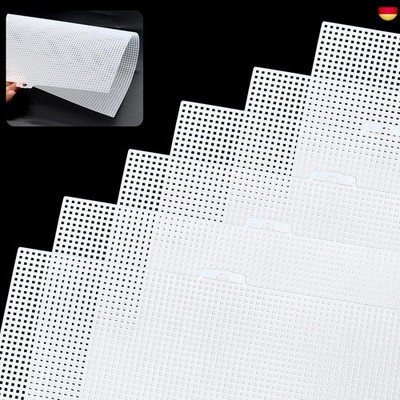 LYLIDIA 6 Stück Plastic Canvas Sheets 7CT 7 Count Kunststoff Netzblätter L