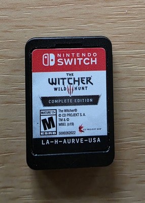 The Witcher Wild Hunt COMPLETE EDITION W ALL DLC's Switch Cartridge ONLY NO CASE