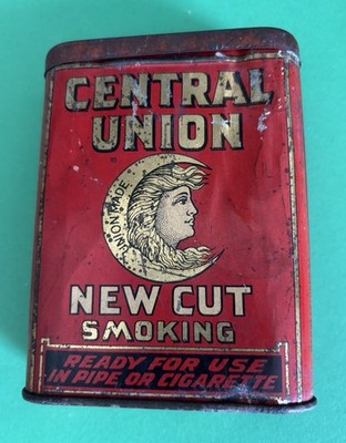 Central Union New Cut Vintage Pocket Tin United States Tobacco Company