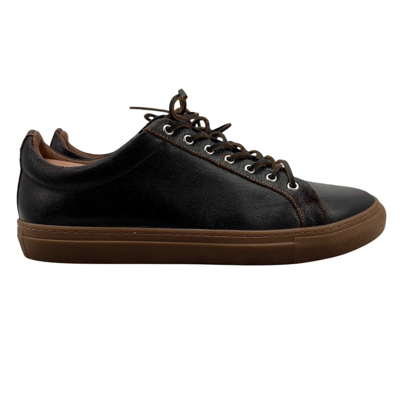 Thursday Mens 12 Shoes Cacao Brown Leather Premier Handmade Casual Sneakers