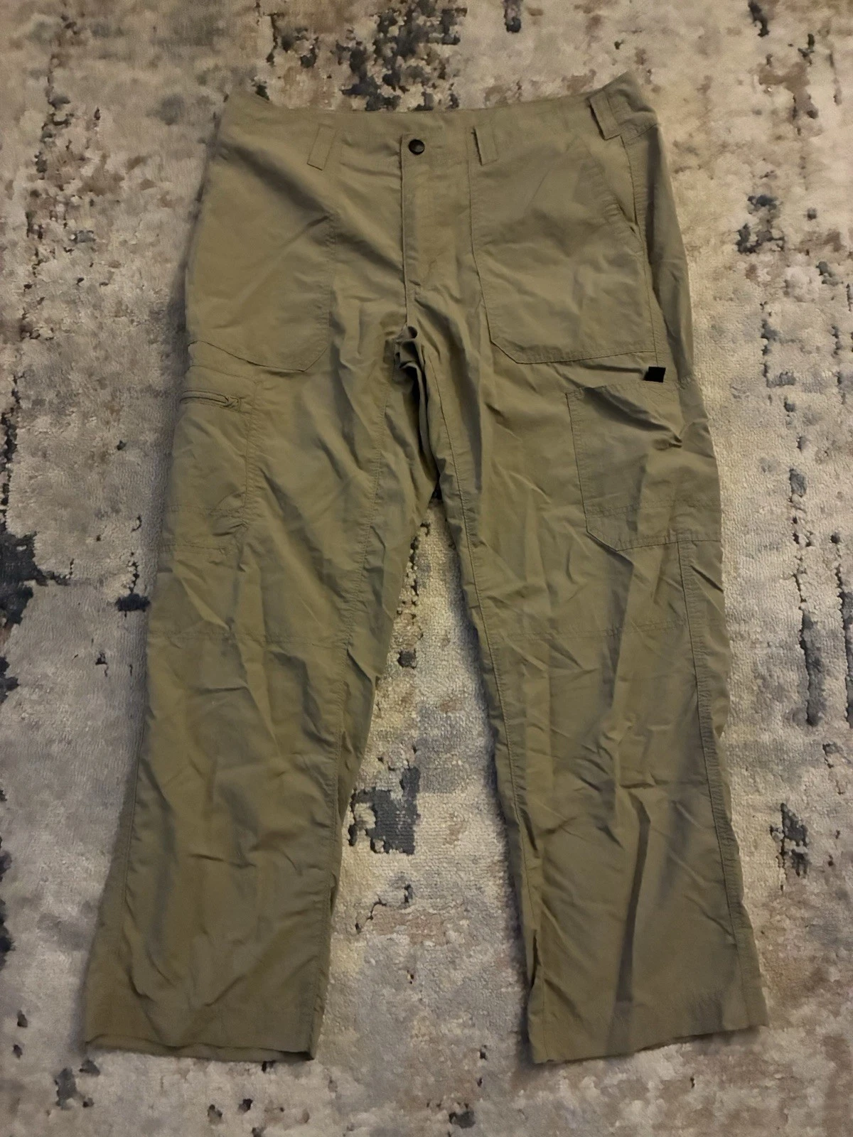 Eddie Bauer Men's Travex Outdoor Hiking Pants Beige Nylon, Size 36x30