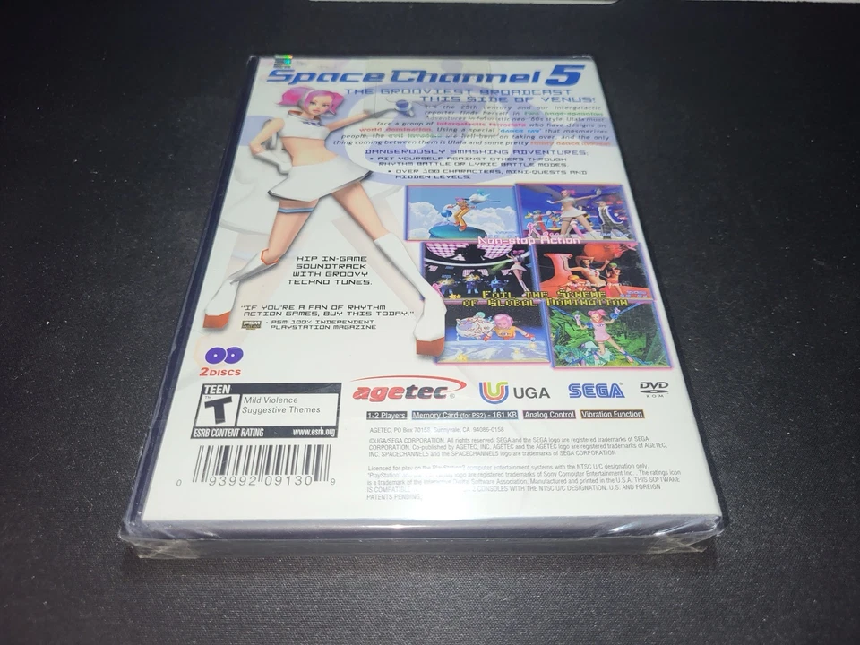 Space Channel 5: Special Edition Agetec Sony Playstation 2 PS2 Brand NEW SEALED! - Image 2 of 4