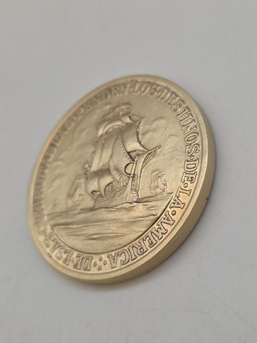 CHILE MINT OBVERSE OF TRIBUTE TO PERU 1821-1971 🇵🇪  BRONZE MEDAL HALLMARKED  - Picture 4 of 9