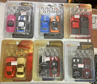 Lot of 6 NIP Zip Zaps Micro RC Body Kits FAST+FURIOUS-Camaro