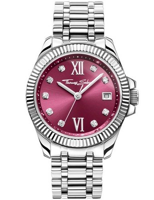 Thomas Sabo WA0407-201-212 Damenuhr Divine Burgundy 33mm 10ATM