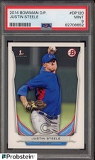 #1 2014 Bowman DP #DP120 Justin Steele Chicago Cubs RC Rookie PSA 9 MINT