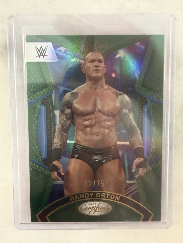 Panini 2023 Chronicles WWE Certified Randy Orton #220 Green Parallel /75