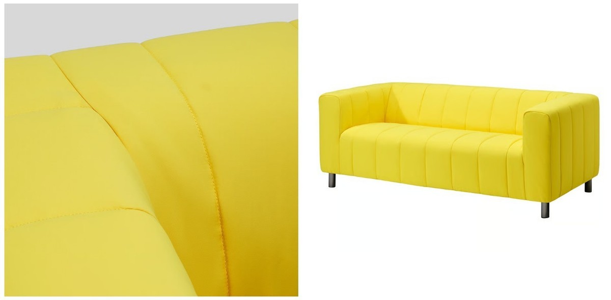 IKEA PUレザー 2Pソファー ブラウン キズ有 KLIPPAN