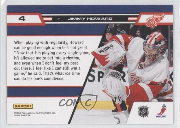 2010-11 Zenith Crease is the Word Jimmy Howard #4 - Image 2 of 2