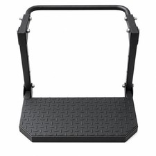 aUniversal Folding Tire Mounted Step Heavy Duty Adjustable Foldable Side Step