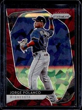 2020 Panini Prizm Jorge Polanco Burgundy Cracked Ice #/25 Twins