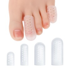 MBAIYO 16 Pcs Gel Toe Protectors, Silicone Caps XS,S,M,L, Translucent