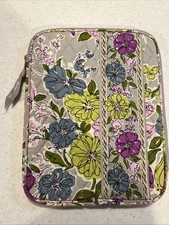 Vera Bradley Tablet Sleeve Holder Soft Case In Grey And Purple Floral