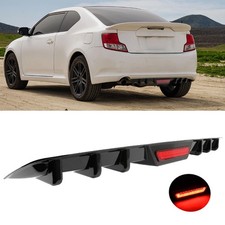 For 2005-2016 Scion Tc Car Rear Bumper Diffuser Lip Spoiler Wled Brake Light