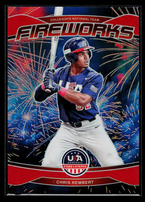 2026 Panini Stars & Stripes Fireworks Card #9 Red 048/199 Chris Rembert