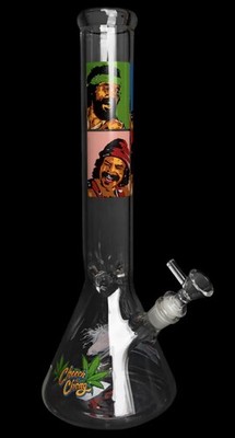 Cheech & Chong  Glass 15'' Pop Art Beaker Base Water Pipe New