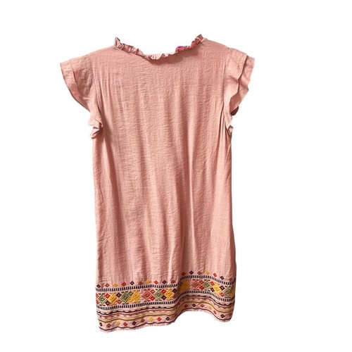 Anthropologie THML Shift Dress Tunic Women Small Pink Peach Boho Embroidered - Picture 2 of 6