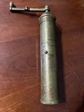 Vintage Rare The Frugal Gourmet Manual Hand Crank Brass Pepper Mill Greece 11 in
