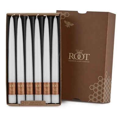 Root Candles Smooth Hand-Dipped 9-Inch Dinner Candles, 12-Count, Ivory