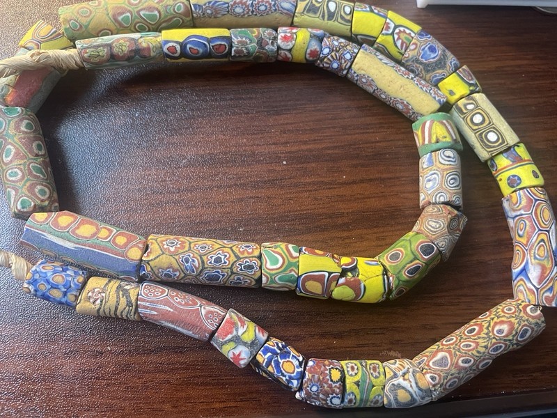 Antique Venetian Millefiori 26 Inch Bead Strand