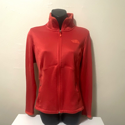 The North Face Women's Red Windwall Full Zip Zipped Pockets Jacket M