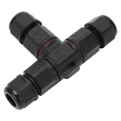 2x Tee Wire Connectors IP68 Waterproof 2 Pin 3 Pin T Shape Electrical Termina CB