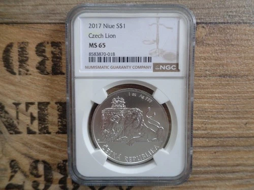 2017 Czech Lion / Czech Lion 1 oz Silver Ag - NGC MS 65 Please Read!