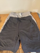 32 Degrees Cool grey size boys S7-8 comfy lounging sweat shorts pockets Set Of 2