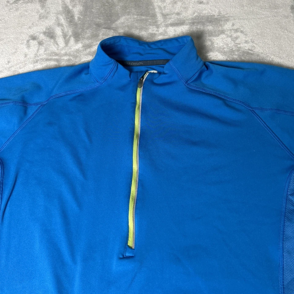 Salomon Shirt Mens XL Long Sleeve Performance Blue Athletic Outdoor Running Top - Image 3 of 4