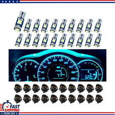 20 Pcs T5 Led Bulb Pc74 Pc37 3030-3smd Blue High Brightness Anti-vibration No Fl