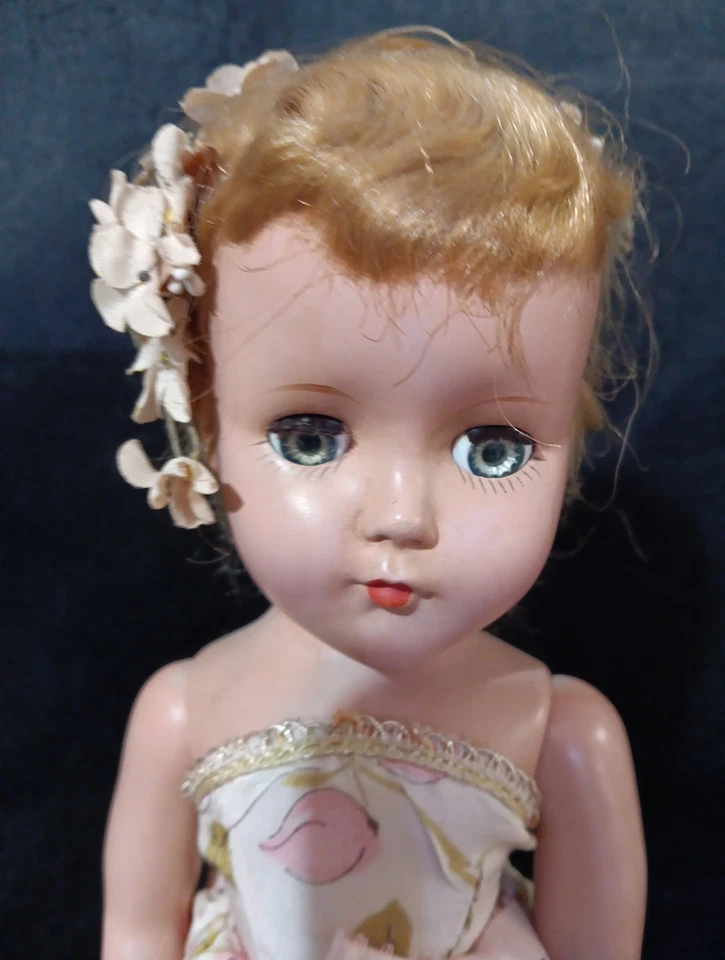 VTG Arranbee Nancy Lee 14" Doll, Original Strapless Outfit, Flowers In Hair 1948 - Image 2 of 4