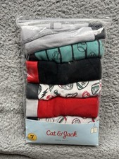 Cat  Jack Boxer Briefs Boys Small 6/7 Sports Ball Print 7 Pack Underwear Set