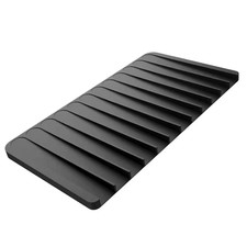 Self-Draining Black Silicone Dish Drying Mat or Trivet for Kitchen Counter