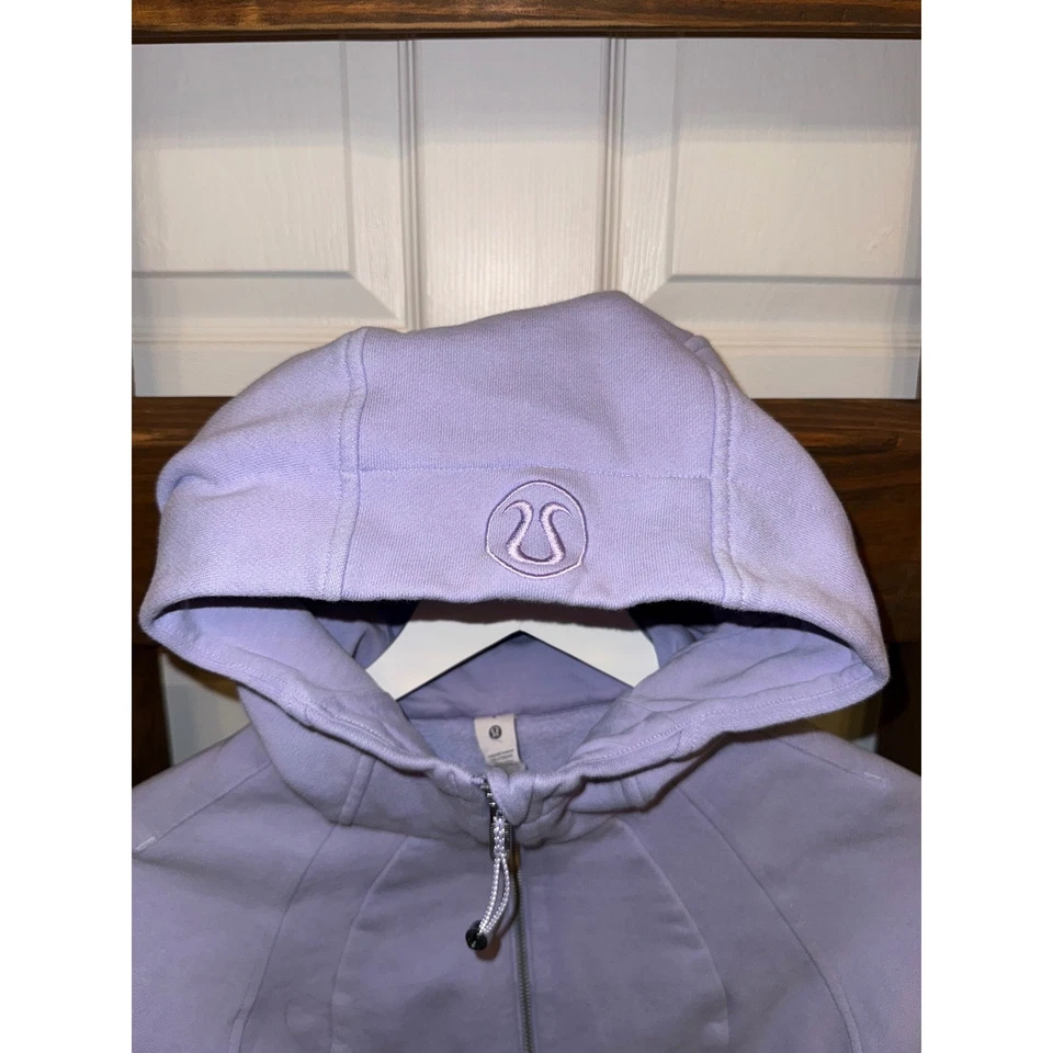 Sudadera con Capucha de Buceo Lululemon Recortada Cremallera Atlética Ocio Lavanda Para Mujer Foto 4 de 4