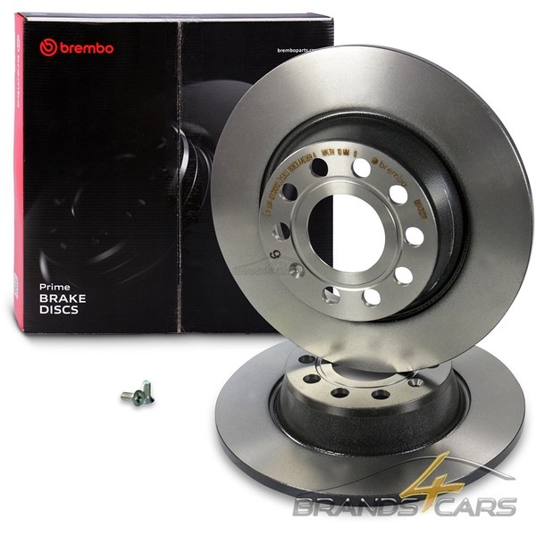 Brembo Coated 2X Bremsscheibe Voll Ø282 Hinten FÜR Vw Tiguan 5N 1.4 2.0 07- 18-image